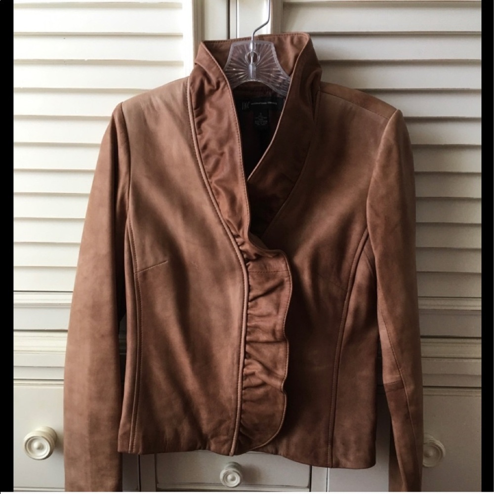 INC real leather jacket.